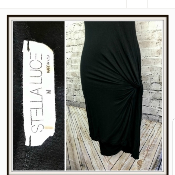 Sttela Luce Casual  asymmetrical black dress - Picture 8 of 10